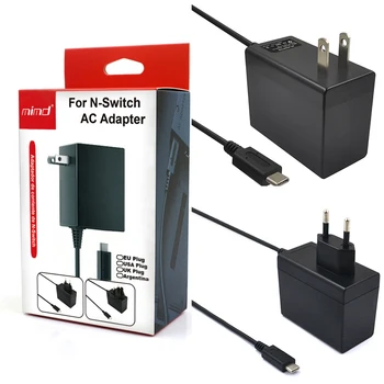 AC adaptér Nabíjačky pre Nintendo Prepínač NS Herné Konzoly Radič EÚ a USA Plug 1,5 m USB Nabíjací Kábel Napájania