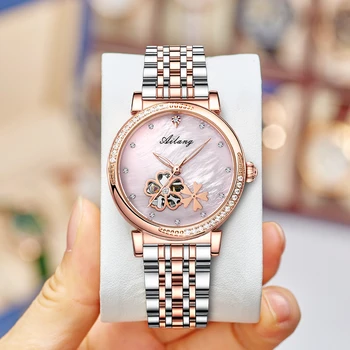 ailang nové dámske hodinky automatické duté mechanické hodinky svetlo luxusné nepremokavé high-end dámske módne hodinky