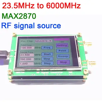 DYKB 23.5 MHz až 6000MHz RF signál zdroj MAX2870 PLL generátora Signálu frekvencia sweep dotykový displej PC softvér ovládanie