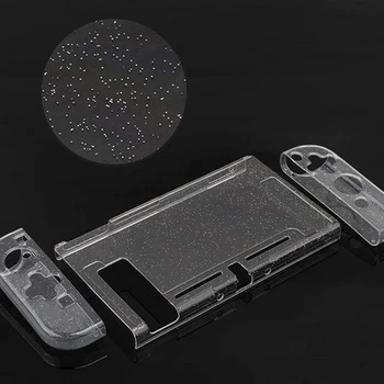 Jasný Lesk TPU Mäkké Prípade Ochranný Kryt Bling Shell pre Nintendo Prepínač NS Joycon Radič Transparentné Silikónové Protector