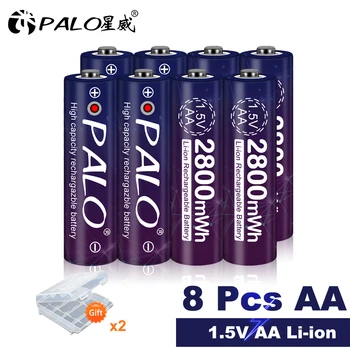 PALO AA Batérie 1,5 V AA Nabíjateľné Batérie Stabilné Napätie 2800mWh 1,5 V Lítiové Li-ion batéria AA Batérie pre Hodiny, Hračky Baterka