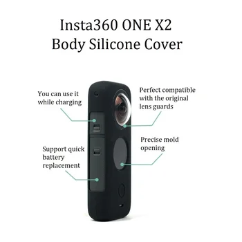 Telo Silikónové puzdro Chránič Pre Insta360 JEDEN X2 Fotoaparát Rám Shell Pre Insta 360 Ochranné Puzdro Príslušenstvo Veľkoobchod